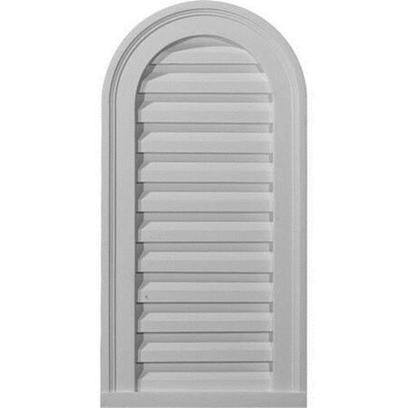 DWELLINGDESIGNS 14 in. W x 32 in. H Architectural Cathedral Gable Vent Louver, Decorative DW287716